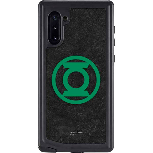 DC Comics Green Lantern Logo Black Background Galaxy Note 10 Waterproof Case