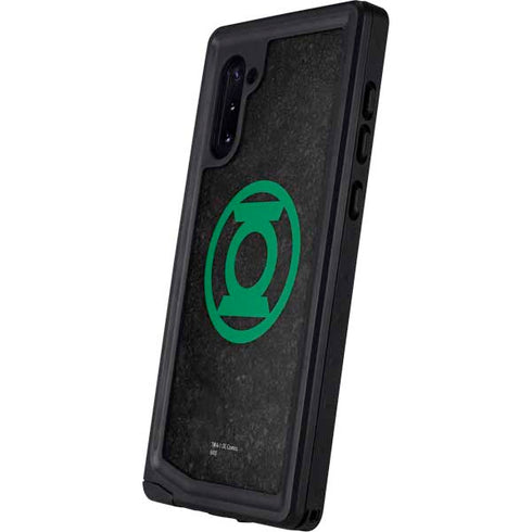 DC Comics Green Lantern Logo Black Background Galaxy Note 10 Waterproof Case