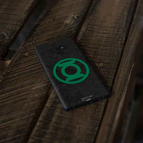 DC Comics Green Lantern Logo Black Background Galaxy Note 9 Skin