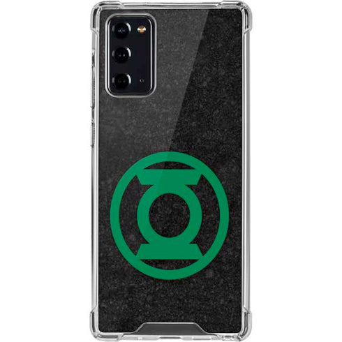DC Comics Green Lantern Logo Black Background Galaxy Note20 5G Clear Case