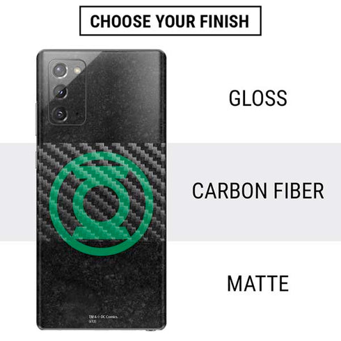 DC Comics Green Lantern Logo Black Background Galaxy Note20 5G Skin