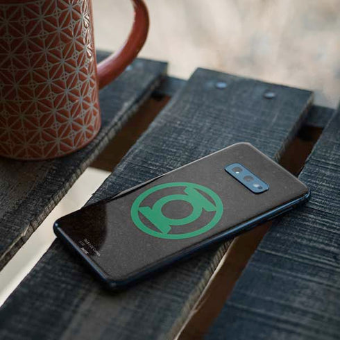 DC Comics Green Lantern Logo Black Background Galaxy S10e Skin