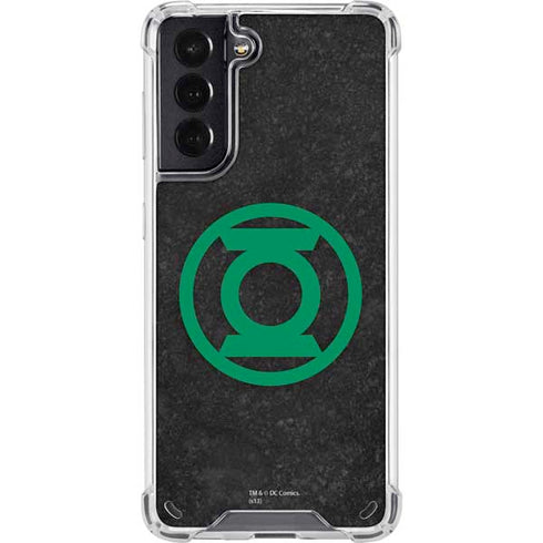 DC Comics Green Lantern Logo Black Background Galaxy S21 5G Clear Case