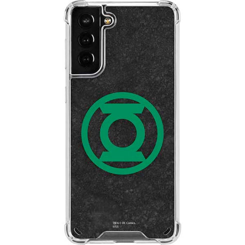 DC Comics Green Lantern Logo Black Background Galaxy S21 Plus 5G Clear Case