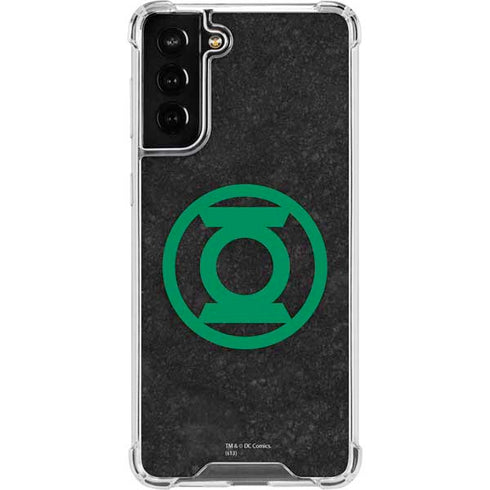 DC Comics Green Lantern Logo Black Background Galaxy S22 Plus Clear Case