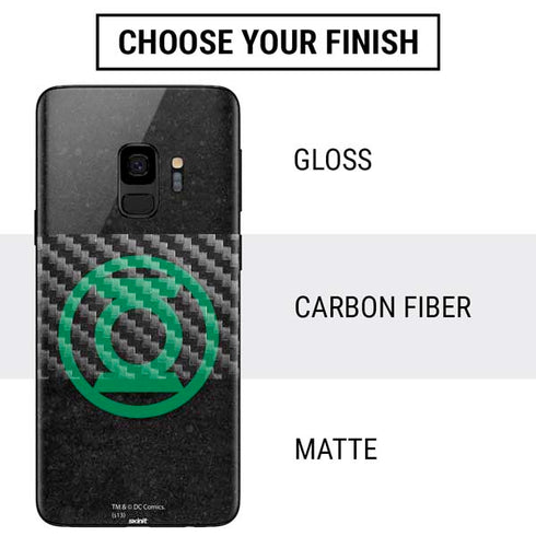 DC Comics Green Lantern Logo Black Background Galaxy S9 Skin