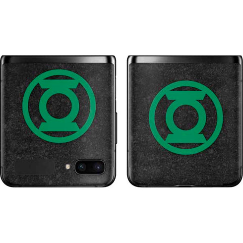 DC Comics Green Lantern Logo Black Background Galaxy Z Flip Skin