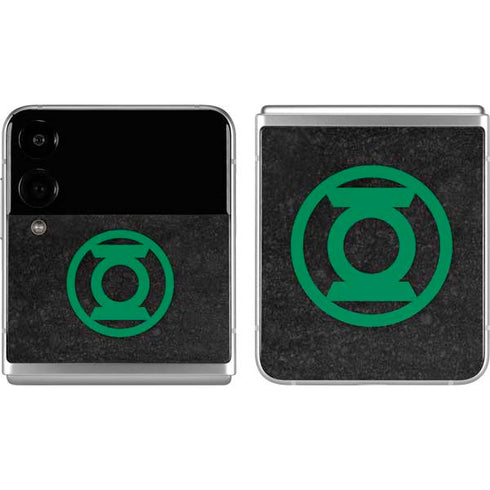 DC Comics Green Lantern Logo Black Background Galaxy Z Flip4 5G Skin