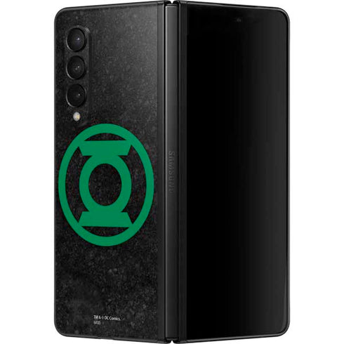 DC Comics Green Lantern Logo Black Background Galaxy Z Fold3 5G Skin