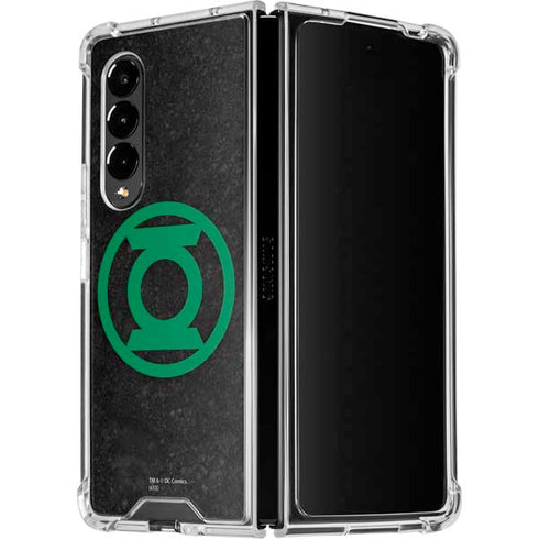 DC Comics Green Lantern Logo Black Background Galaxy Z Fold4 5G Clear Case