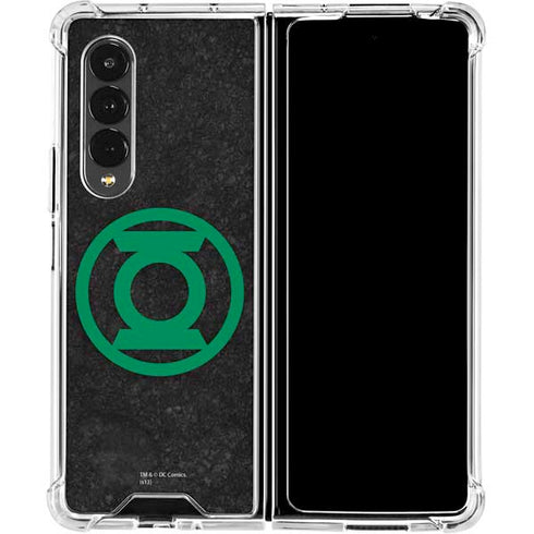 DC Comics Green Lantern Logo Black Background Galaxy Z Fold4 5G Clear Case