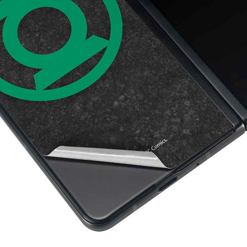 DC Comics Green Lantern Logo Black Background Galaxy Z Fold4 5G Skin