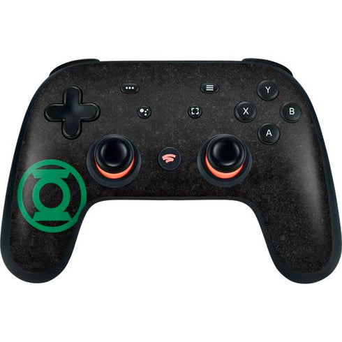 DC Comics Green Lantern Logo Black Background Google Stadia Controller Skin