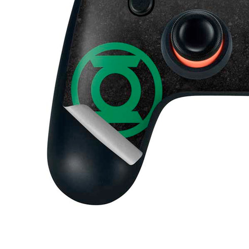 DC Comics Green Lantern Logo Black Background Google Stadia Controller Skin