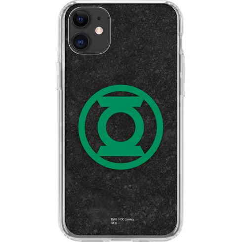 DC Comics Green Lantern Logo Black Background iPhone 11 Clear Case