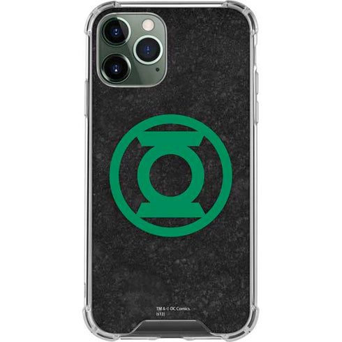 DC Comics Green Lantern Logo Black Background iPhone 11 Pro Max Clear Case