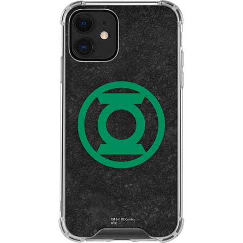 DC Comics Green Lantern Logo Black Background iPhone 12 Mini Clear Case