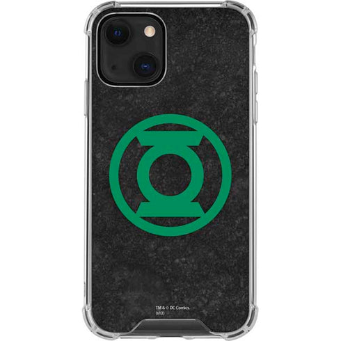 DC Comics Green Lantern Logo Black Background iPhone 13 Clear Case