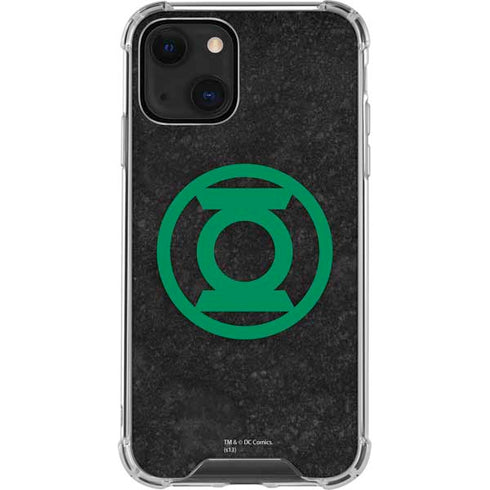 DC Comics Green Lantern Logo Black Background iPhone 13 Mini Clear Case