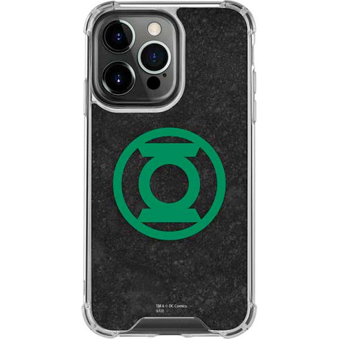DC Comics Green Lantern Logo Black Background iPhone 13 Pro Clear Case