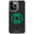 DC Comics Green Lantern Logo Black Background iPhone 13 Pro Clear Case