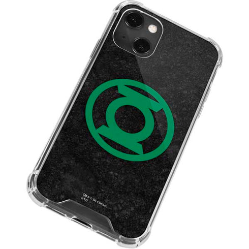 DC Comics Green Lantern Logo Black Background iPhone 14 Plus Clear Case