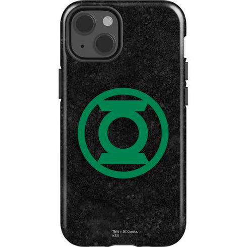 DC Comics Green Lantern Logo Black Background iPhone 15 Impact Case