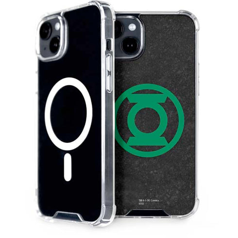 DC Comics Green Lantern Logo Black Background iPhone 15 Plus MagSafe Case