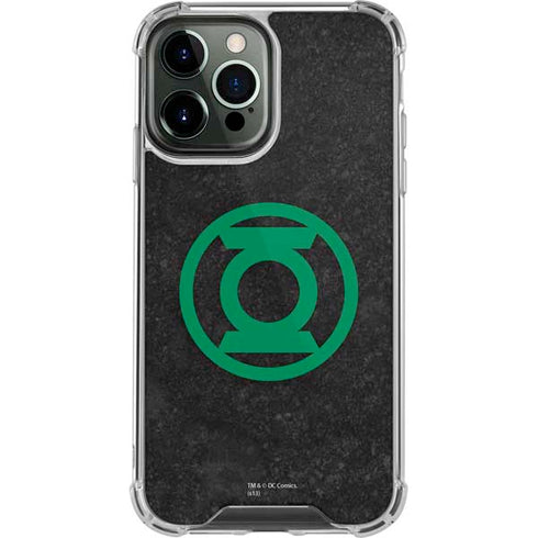 DC Comics Green Lantern Logo Black Background iPhone 14 Pro Max Clear Case