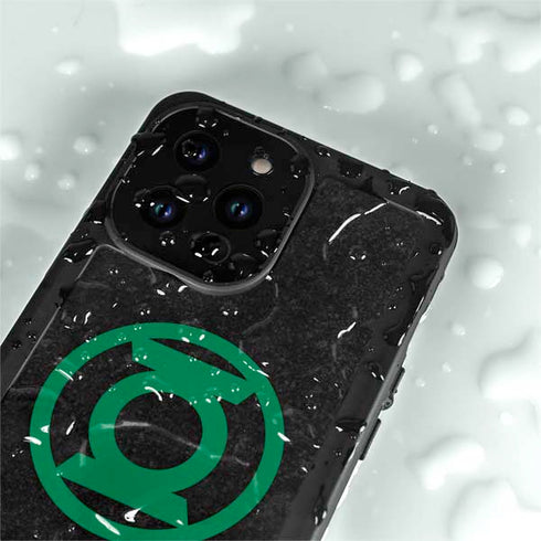 DC Comics Green Lantern Logo Black Background iPhone 14 Pro Max Waterproof Case