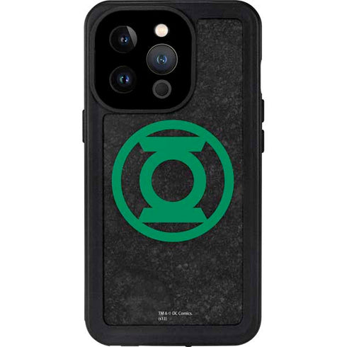 DC Comics Green Lantern Logo Black Background iPhone 14 Pro Waterproof Case
