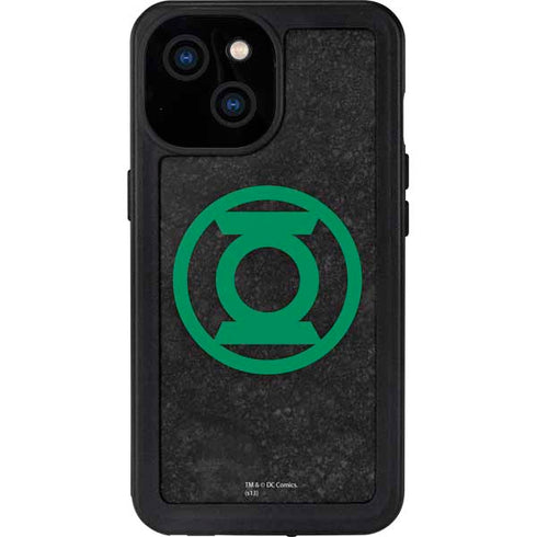 DC Comics Green Lantern Logo Black Background iPhone 15 Waterproof Case