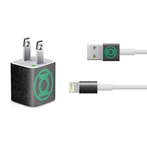 DC Comics Green Lantern Logo Black Background iPhone Charger (5W USB) Skin