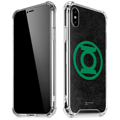 DC Comics Green Lantern Logo Black Background iPhone XS Max Clear Case