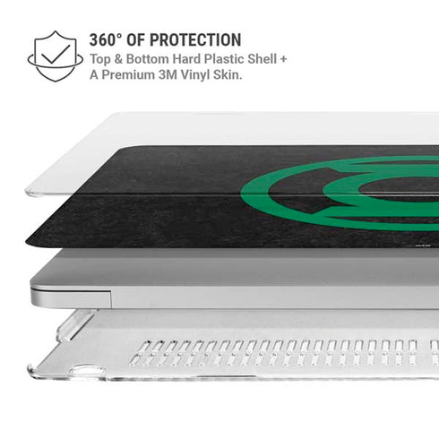 DC Comics Green Lantern Logo Black Background MacBook Air 15in (2023-2025) Case plus Skin