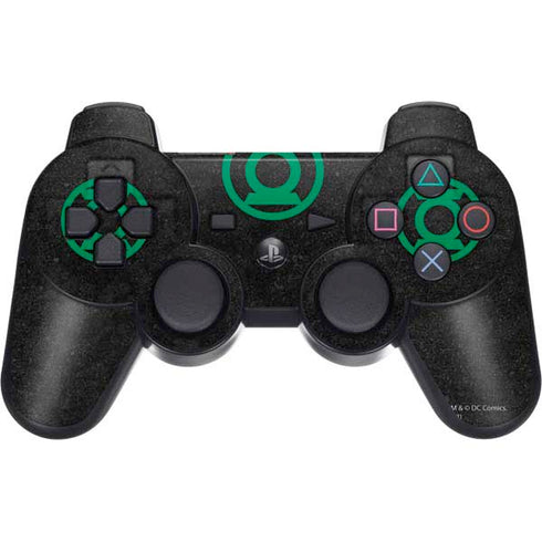 DC Comics Green Lantern Logo Black Background PS3 Dual Shock wireless controller Skin