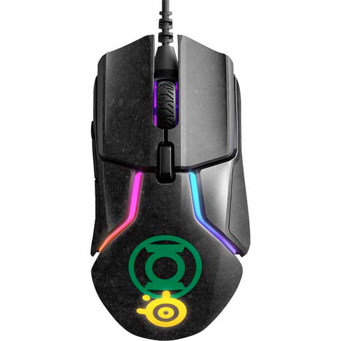 DC Comics Green Lantern Logo Black Background SteelSeries Rival 600 Gaming Mouse Skin