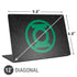 DC Comics Green Lantern Logo Black Background Universal Laptop 12in (9.8 x 6.8in) Skin
