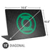 DC Comics Green Lantern Logo Black Background Universal Laptop 18in (14.6 x 10.6in) Skin
