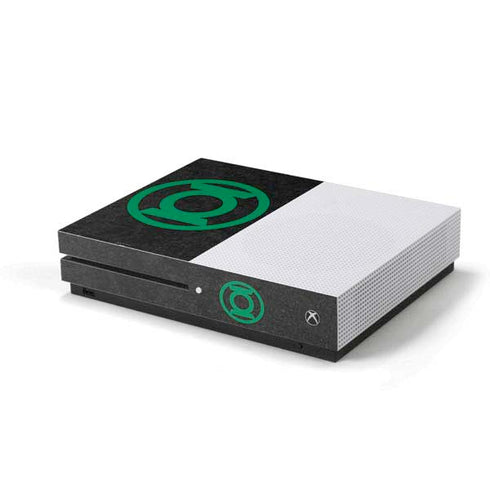 DC Comics Green Lantern Logo Black Background Xbox One S Console Skin
