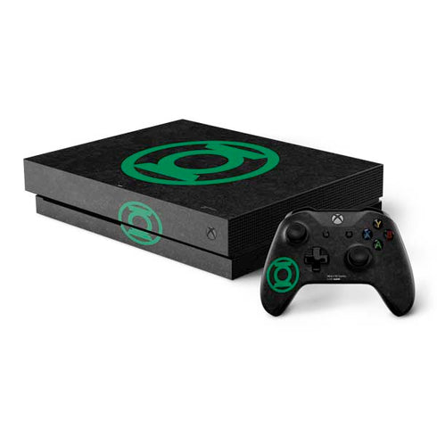 DC Comics Green Lantern Logo Black Background Xbox One X Bundle Skin