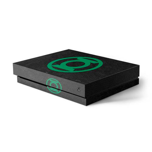 DC Comics Green Lantern Logo Black Background Xbox One X Console Skin