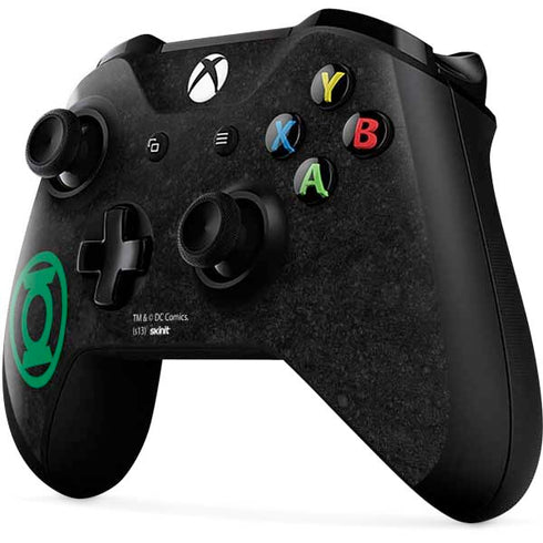 DC Comics Green Lantern Logo Black Background Xbox One X Controller Skin
