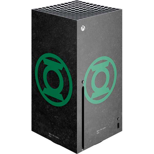 DC Comics Green Lantern Logo Black Background Xbox Series X Console Skin