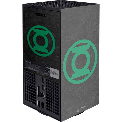 DC Comics Green Lantern Logo Black Background Xbox Series X Console Skin