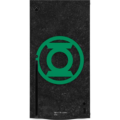 DC Comics Green Lantern Logo Black Background Xbox Series X Console Skin