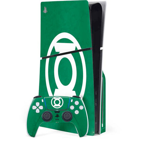 DC Comics Green Lantern Original Logo PS5 Slim Disk Bundle Skin