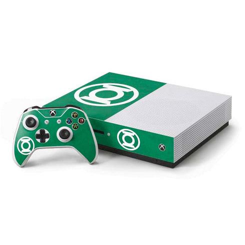 DC Comics Green Lantern Original Logo Xbox One S Console and Controller Bundle Skin
