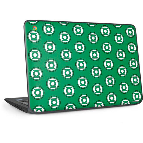 DC Comics Green Lantern Logo Pattern HP Chromebook Skin