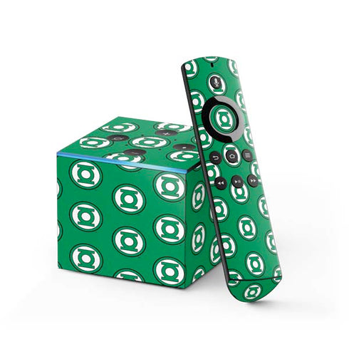 DC Comics Green Lantern Logo Pattern Fire TV Cube Skin